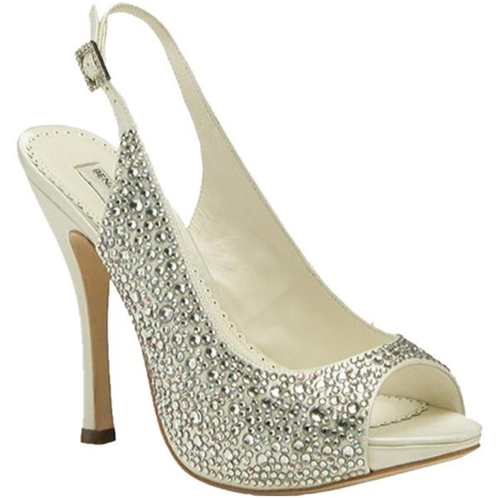 Benjamin Adams Sparkly Ivory Wedding Shoes - Picture 5 of 17
